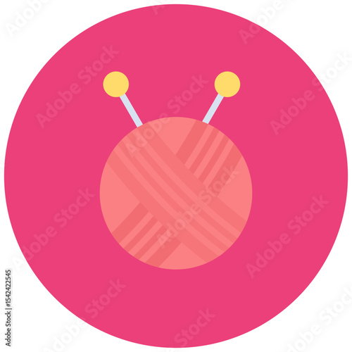 Knitting Needles icon vector image. Can be used for Crafting.