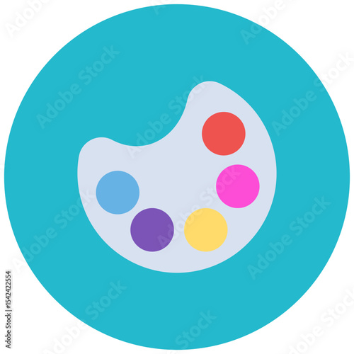 Paint Palette icon vector image. Can be used for Crafting.