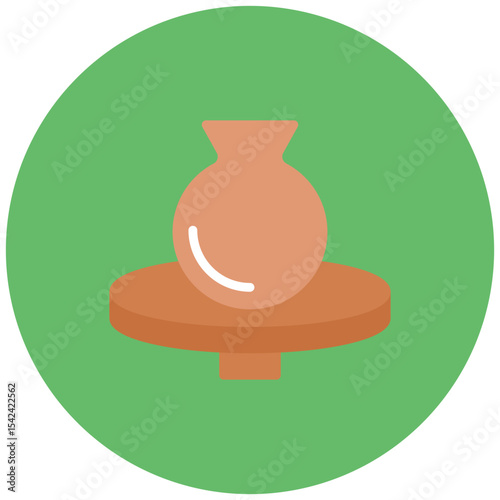 Pottery Wheel icon vector image. Can be used for Crafting.