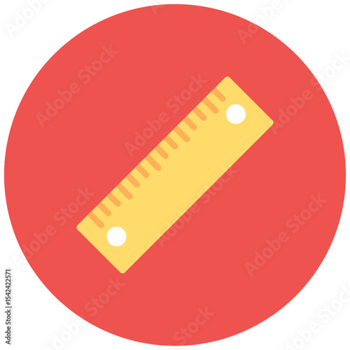 Ruler icon vector image. Can be used for Crafting.