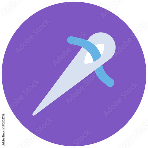 Sewing Needle icon vector image. Can be used for Crafting.