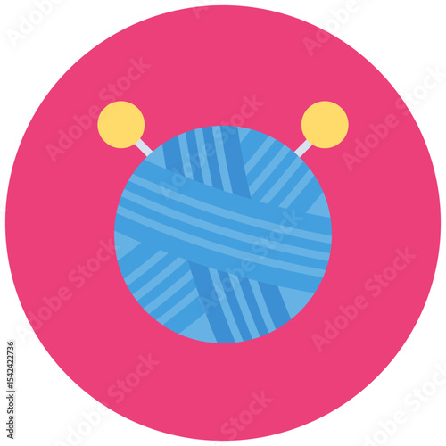 Yarn Ball icon vector image. Can be used for Crafting.
