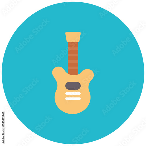 Bass Guitar icon vector image. Can be used for Rock and Roll.
