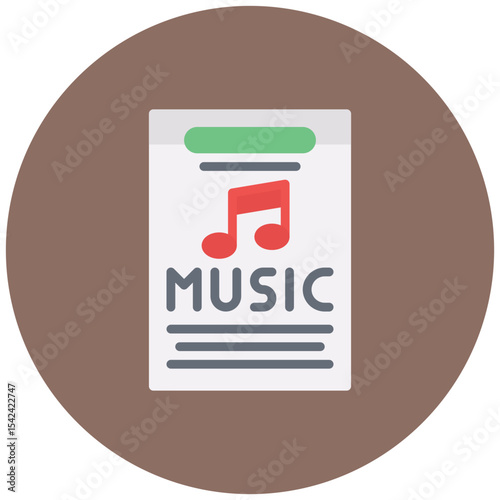 Concert Flyer icon vector image. Can be used for Rock and Roll.