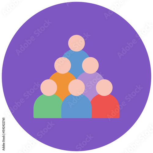 Crowd icon vector image. Can be used for Rock and Roll.