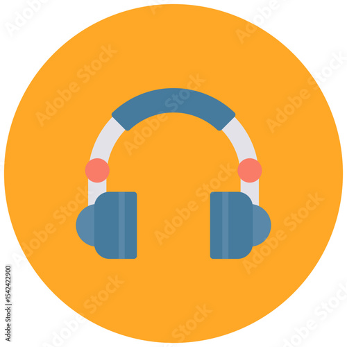 Headphones icon vector image. Can be used for Rock and Roll.
