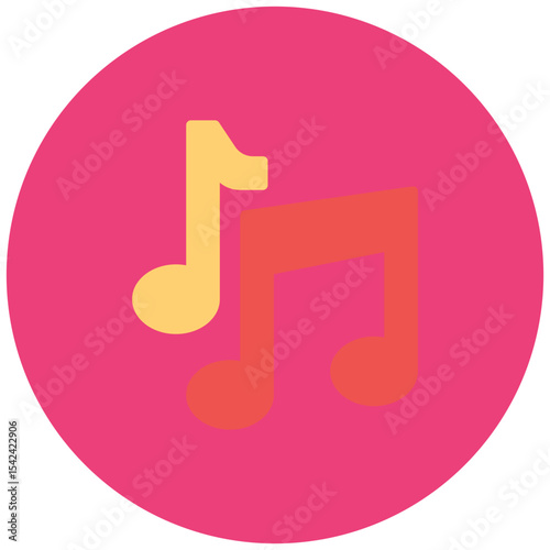 Music Notes icon vector image. Can be used for Rock and Roll.