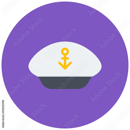 Cruise Hat icon vector image. Can be used for Cruiser.
