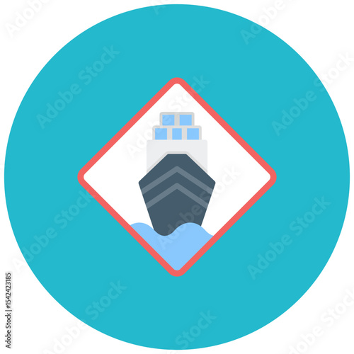 Cruise Terminal icon vector image. Can be used for Cruiser.
