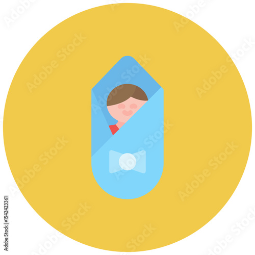 Baby Blanket icon vector image. Can be used for Raising Children.