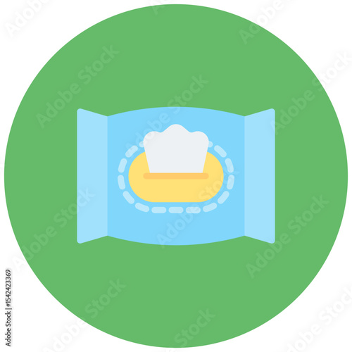 Baby Wipes icon vector image. Can be used for Raising Children.