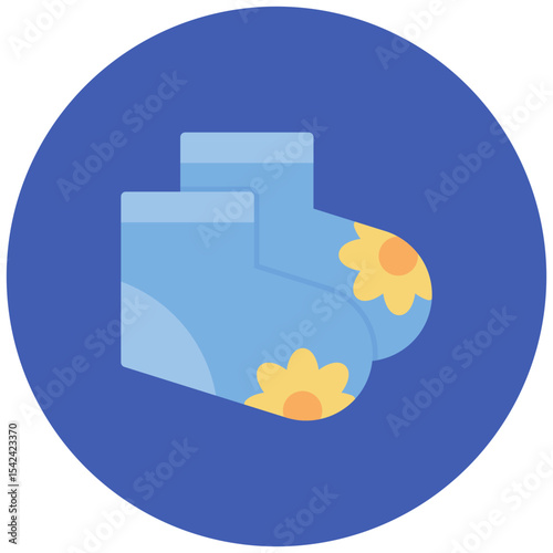 Baby Socks icon vector image. Can be used for Raising Children.