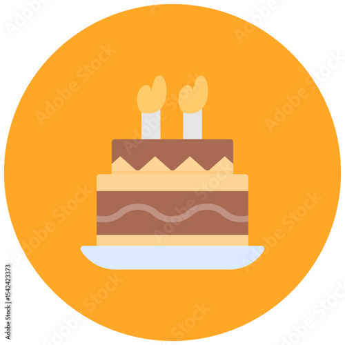 Birthday Cake icon vector image. Can be used for Raising Children.