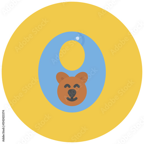Bib icon vector image. Can be used for Raising Children.
