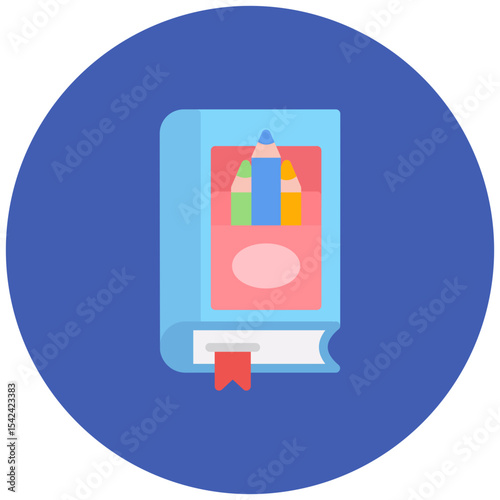 Coloring Book icon vector image. Can be used for Raising Children.