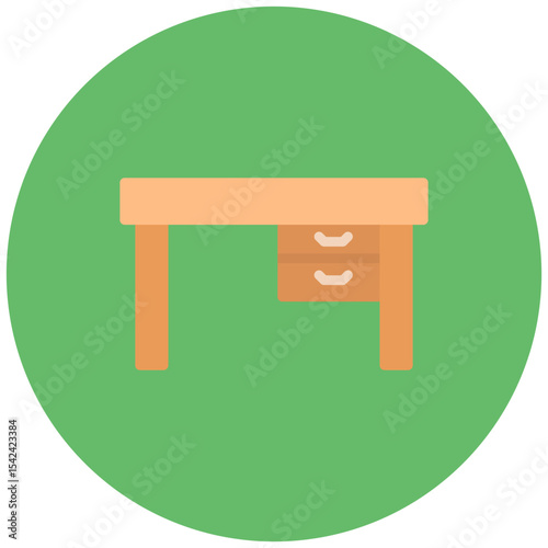 Desk icon vector image. Can be used for Raising Children.