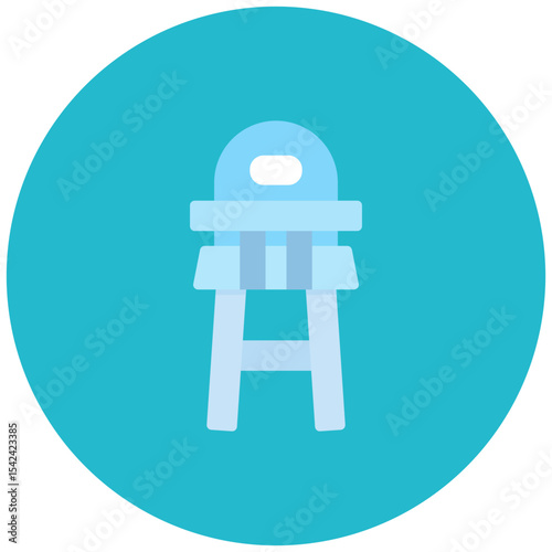 High Chair icon vector image. Can be used for Raising Children.