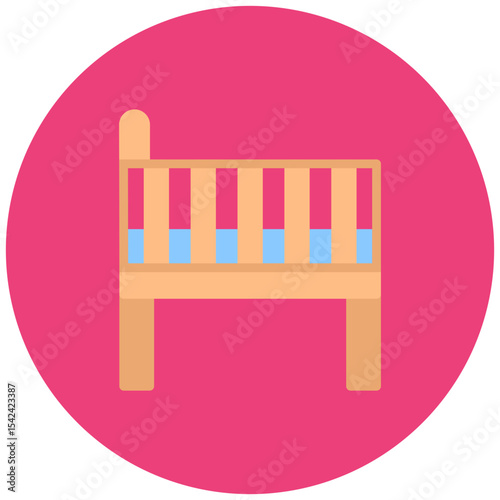 Kids Bed icon vector image. Can be used for Raising Children.