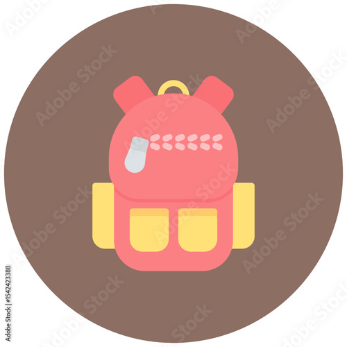 Kids Backpack icon vector image. Can be used for Raising Children.
