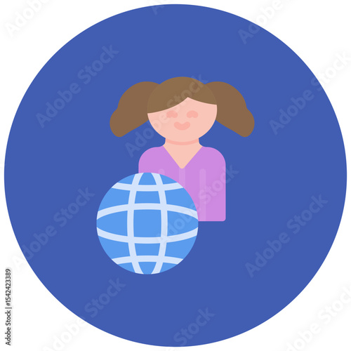Kids Globe icon vector image. Can be used for Raising Children.