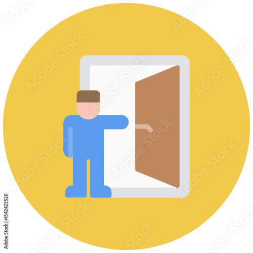 Emergency Exit icon vector image. Can be used for Rescue And Response.