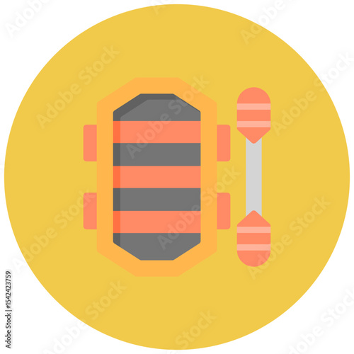 Life Raft icon vector image. Can be used for Rescue And Response.