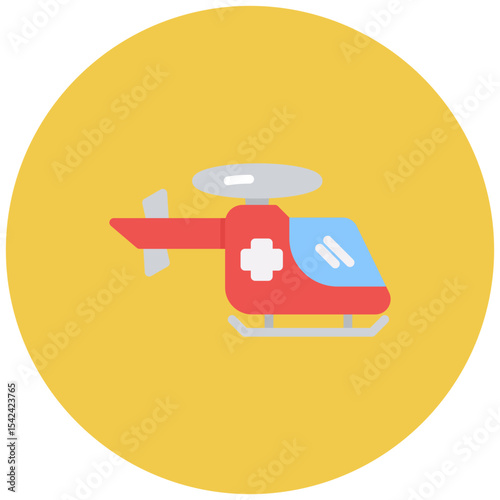 Rescue Chopper icon vector image. Can be used for Rescue And Response.