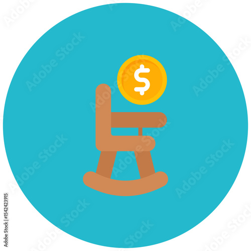 Retirement icon vector image. Can be used for Retirement.