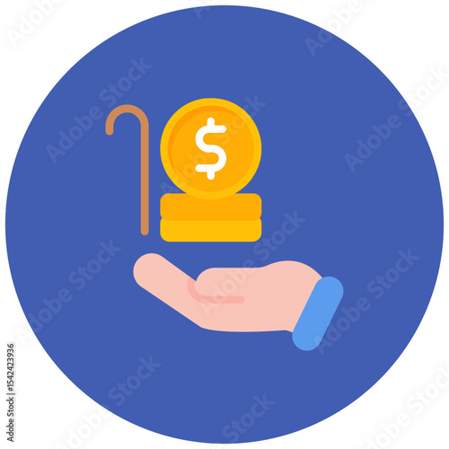 Retirement Fund icon vector image. Can be used for Retirement.