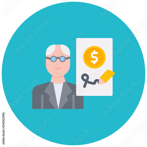 Retirement Portfolio icon vector image. Can be used for Retirement.