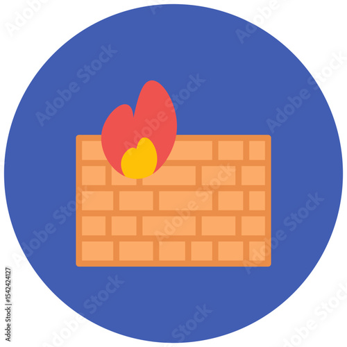 Firewall icon vector image. Can be used for Information Security.