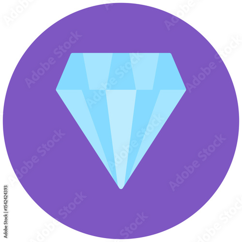 Diamond icon vector image. Can be used for Mining And Crafting.