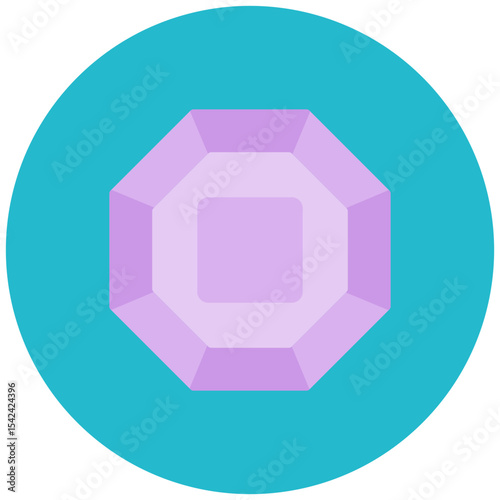 Gem icon vector image. Can be used for Mining And Crafting.