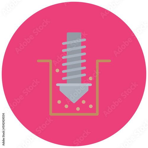 Mining Drill icon vector image. Can be used for Mining And Crafting.