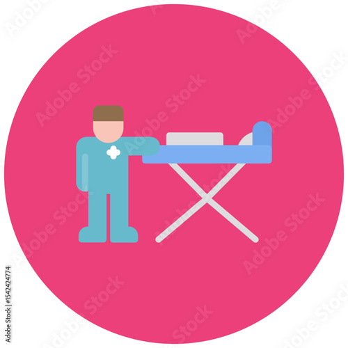 Patient Transport icon vector image. Can be used for Psychiatric Hospitals.