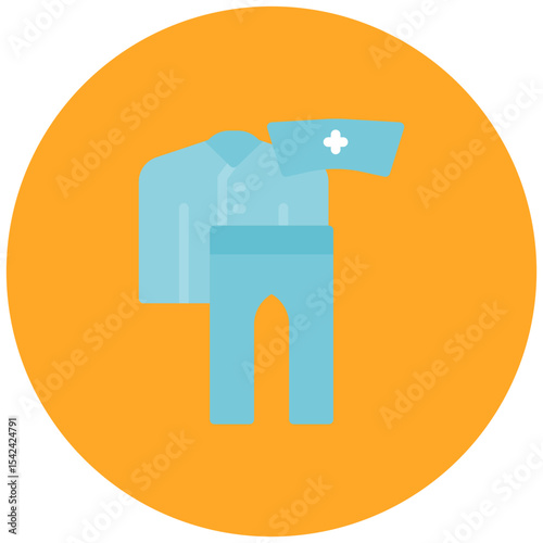 Surgeon's Scrubs icon vector image. Can be used for Psychiatric Hospitals.