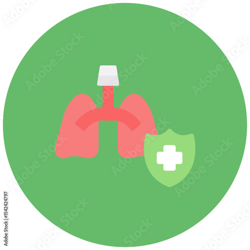 Respiratory Health icon vector image. Can be used for Psychiatric Hospitals.