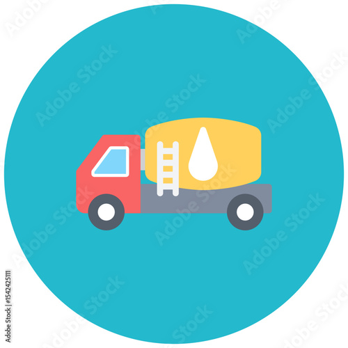 Oil Truck icon vector image. Can be used for Oil And Gas.