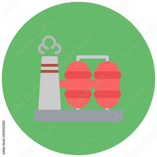 Refinery icon vector image. Can be used for Oil And Gas.