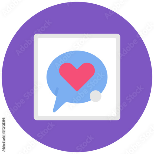 Love Chatroom icon vector image. Can be used for Dating App.