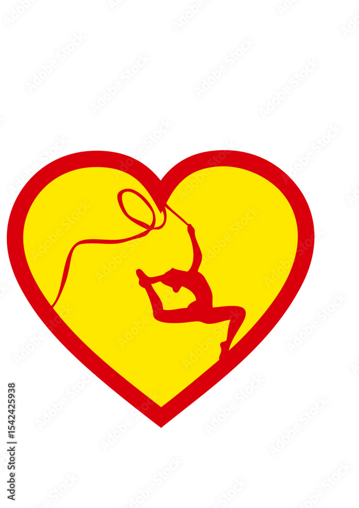 grs gymnastique love coeur rythmique ruban