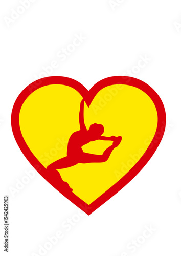 grs gymnastique rythmique love coeur 