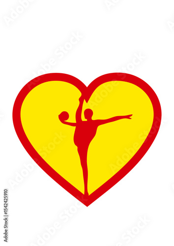 super grs gymnastique love coeur ballon
