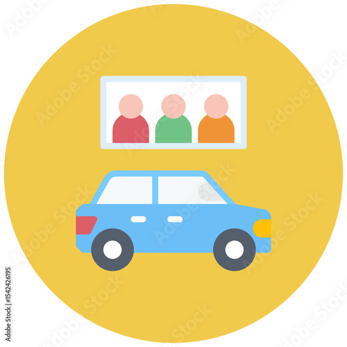 Carpooling icon vector image. Can be used for Parking.