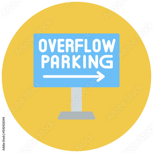 Overflow Parking icon vector image. Can be used for Parking.