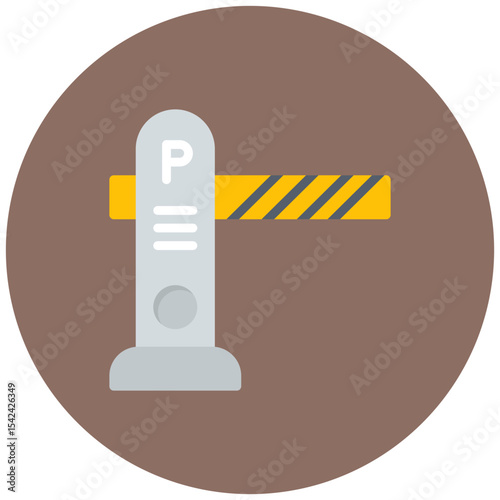 Parking Barrier icon vector image. Can be used for Parking.