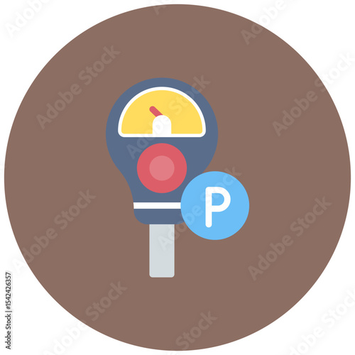 Parking Meter icon vector image. Can be used for Parking.