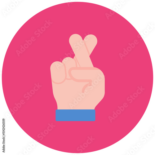 Anniversary Crossed Fingers icon vector image. Can be used for Anniversary.