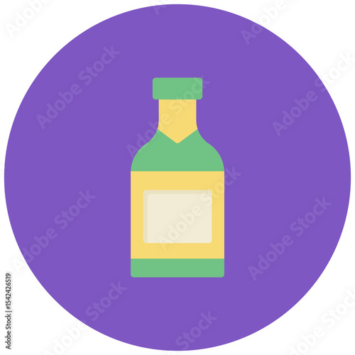 Champagne Bottle icon vector image. Can be used for Anniversary.