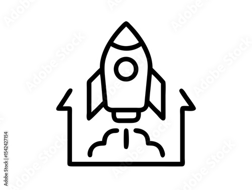 Startup Vector Icon - Pixel Perfect & Editable Stroke for Tech & SaaS